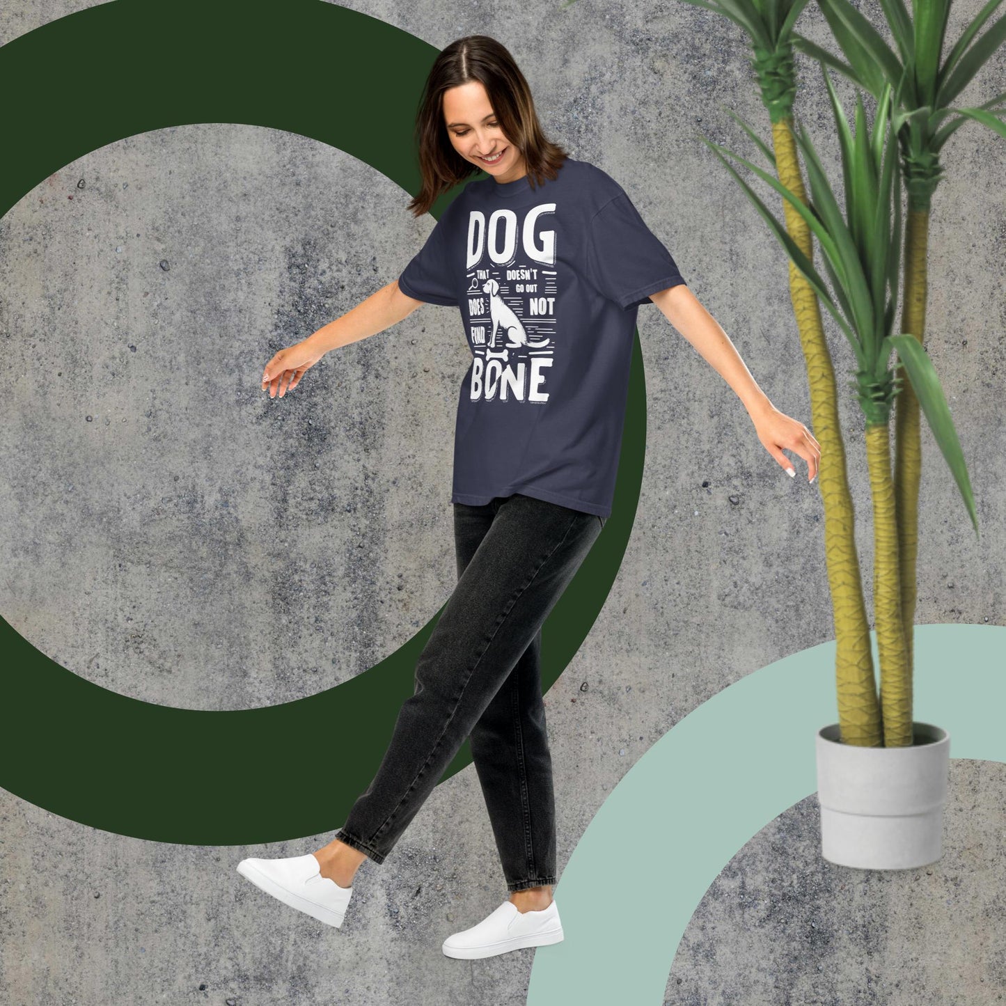Comfort Unisex T-shirt B - A dog that doesn't go out does not find a bone