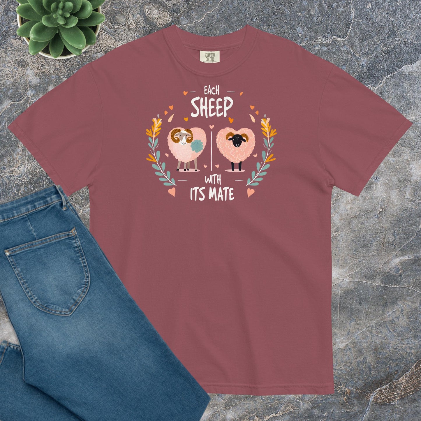 Comfort Unisex T-shirt E - Each sheep with its mate