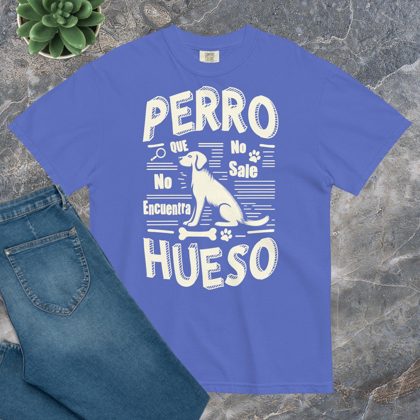 Camiseta Confort Unisex A - Perro que no sale no encuentra hueso