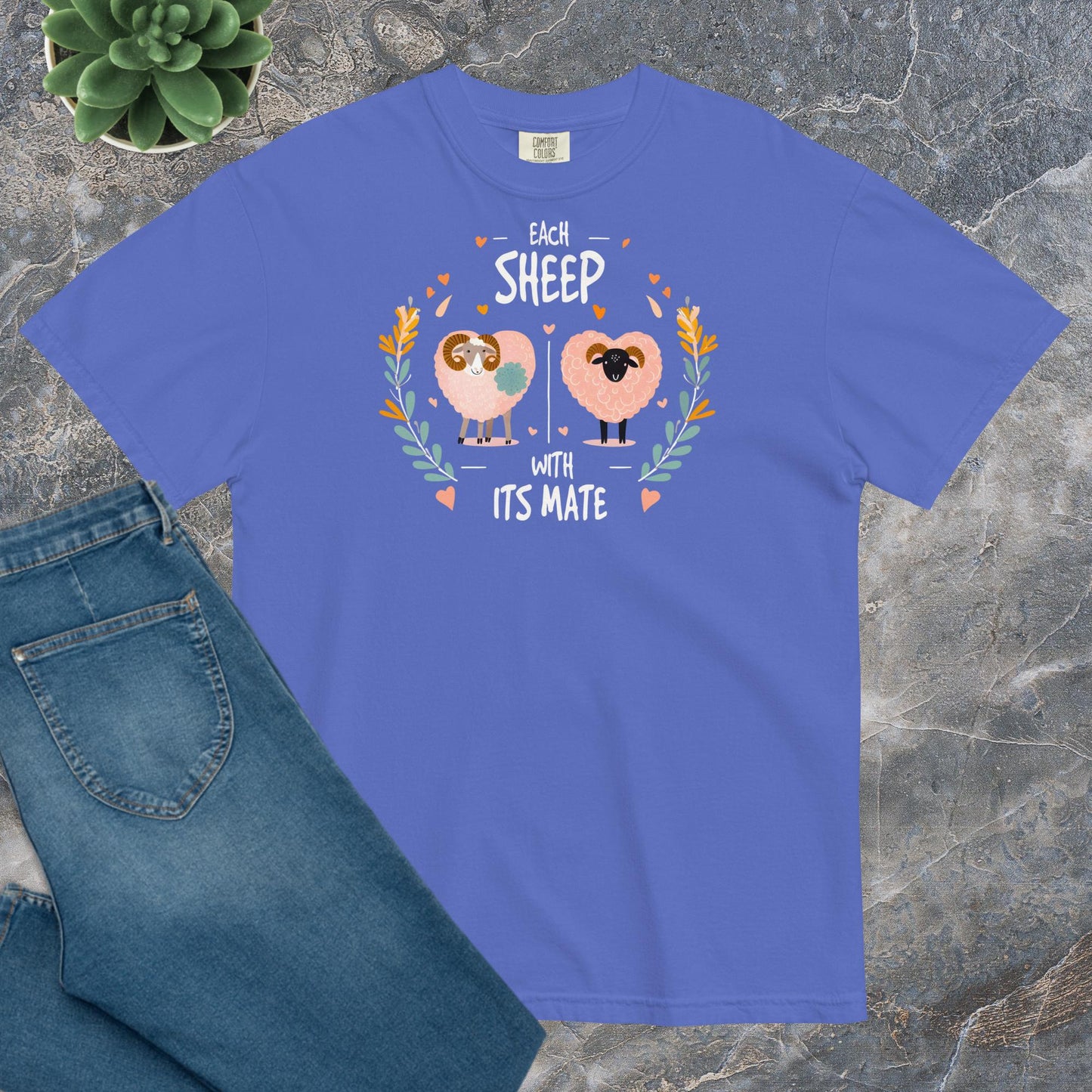 Comfort Unisex T-shirt E - Each sheep with its mate