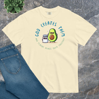 Comfort Unisex T-shirt B - God creates them and flavor brings them together!