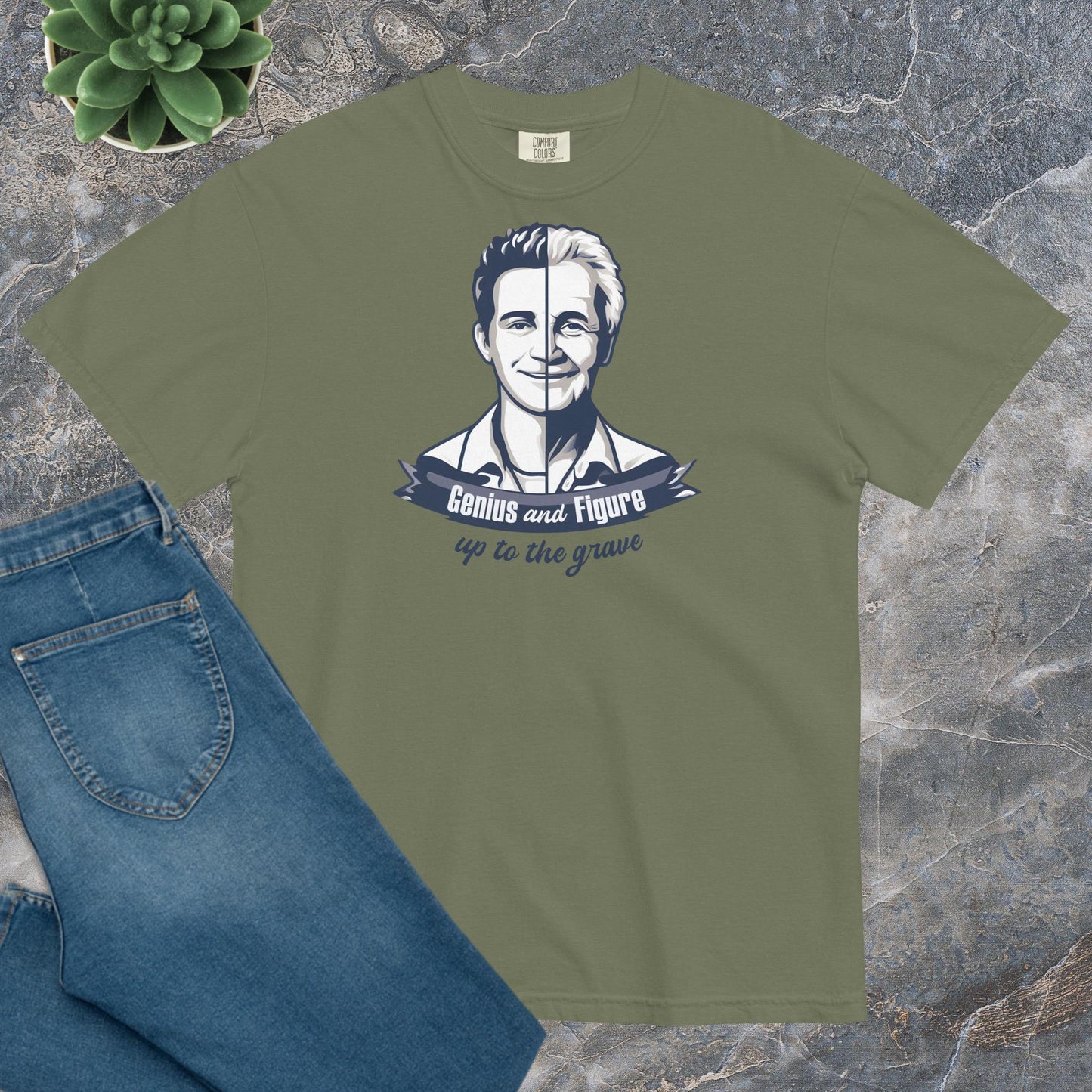 Comfort Unisex T-shirt A - Genius and figure up to the grave