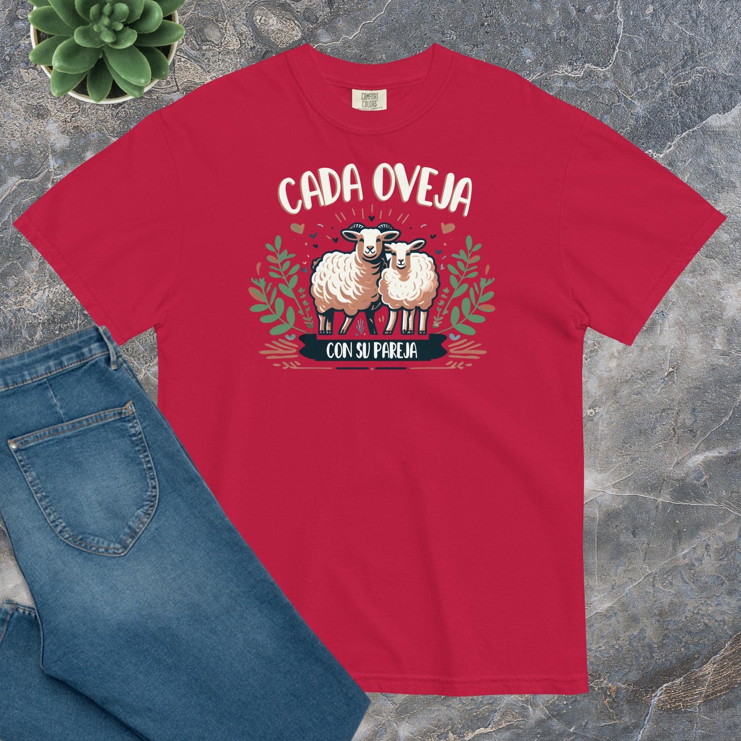 Camiseta Confort Unisex D - Cada oveja con su pareja