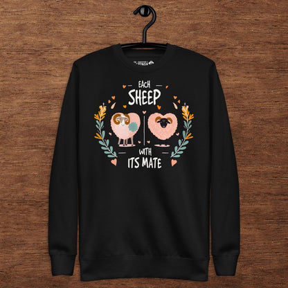 Premium unisex cotton sweatshirt - Each sheep with its mate