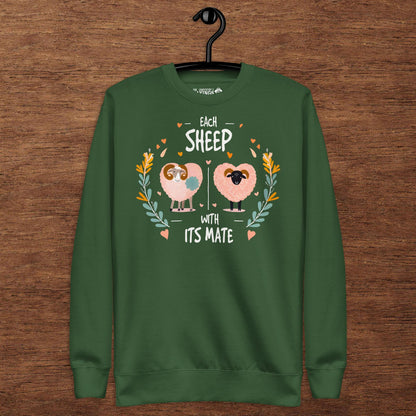 Premium unisex cotton sweatshirt - Each sheep with its mate