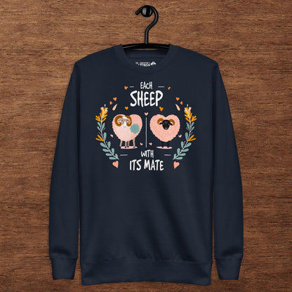 Premium unisex cotton sweatshirt - Each sheep with its mate