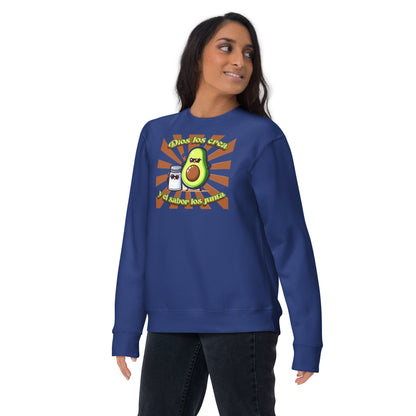 Premium unisex cotton sweatshirt - God creates them and flavor brings them together!