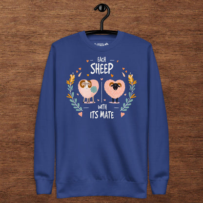 Premium unisex cotton sweatshirt - Each sheep with its mate