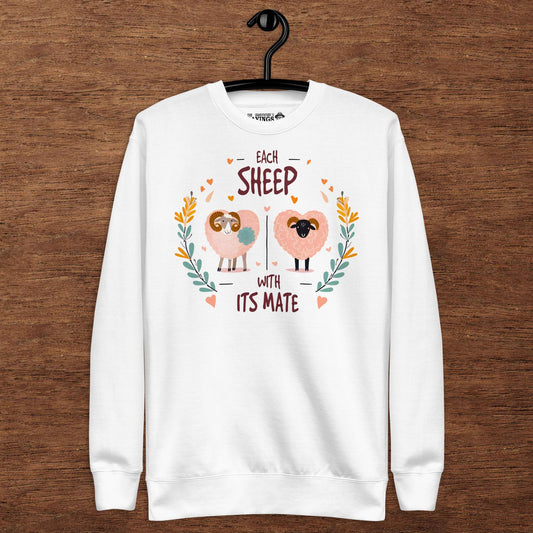 Premium unisex cotton sweatshirt B - Each sheep with its mate